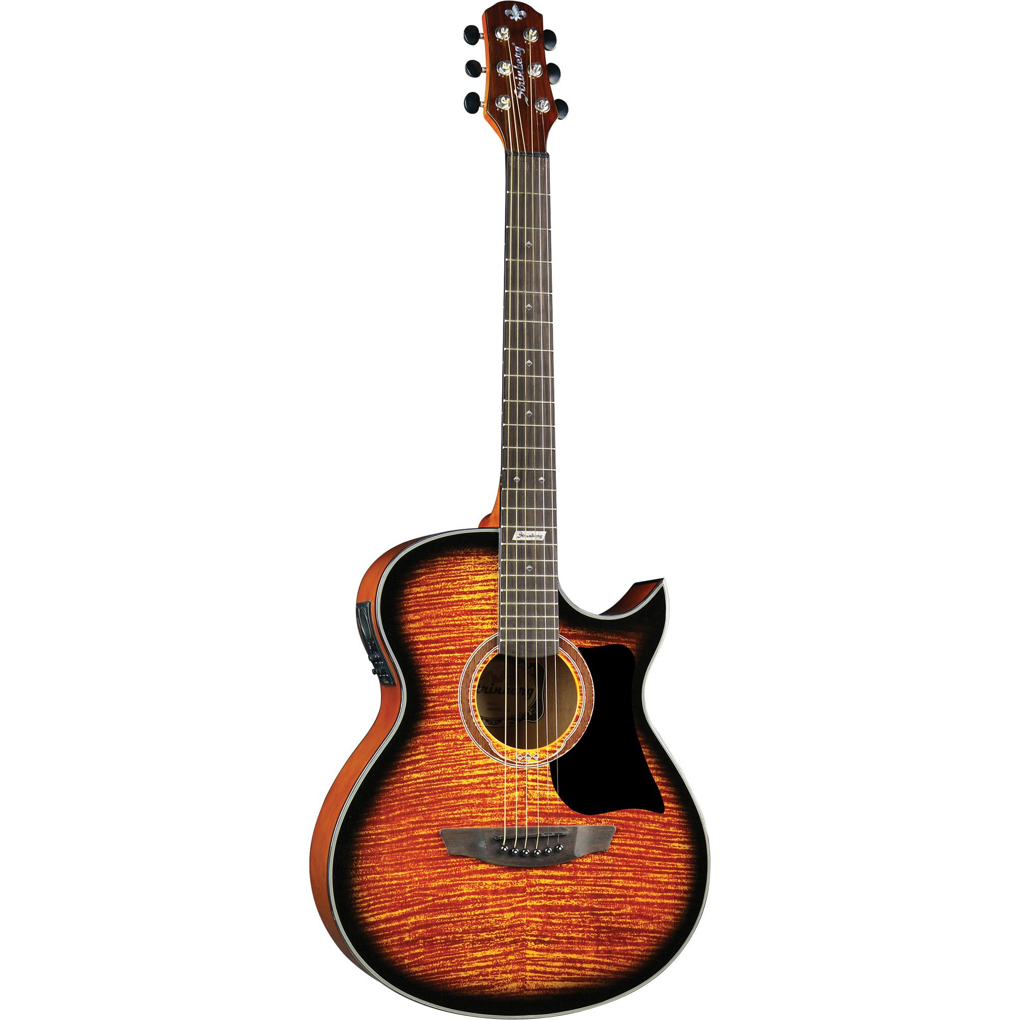 Violão Eletroacústico Artístico Aço Aw53c Tobacco Sunburst Strinberg 