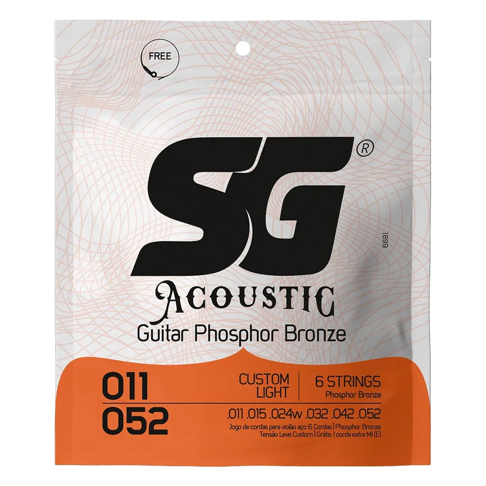 Encordoamento Violao Aco sg 011 sg Phosf 