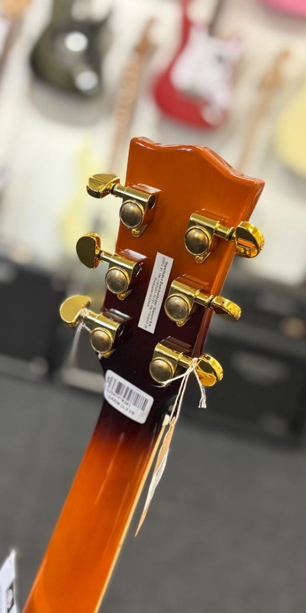 Guitarra Elétrica Giannini Sonic Deluxe Diamond Gae06 Dlx vs Violin Sunburst Semiacústica | Guitarra Semiacústica Giannini Gae06 Dlx vs Violin Sunburst Com 2 Humbuckers 