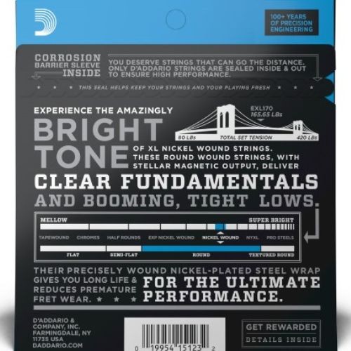 Encordoamento Baixo Daddario 5c Exl170-5 0.45 