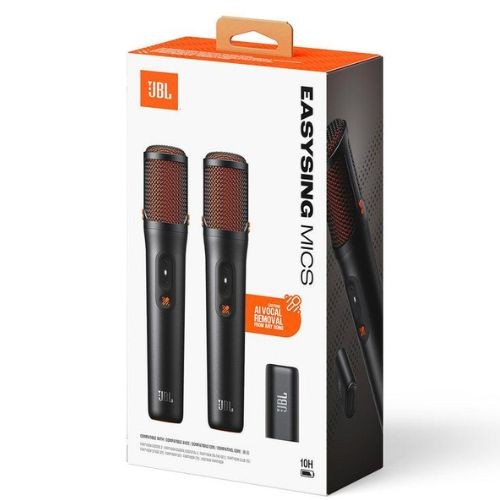 Jbl Easysing Mics Sem Fio Com ia Para Karaokê | Kit 2 Microfones Para Partybox Usb-c 