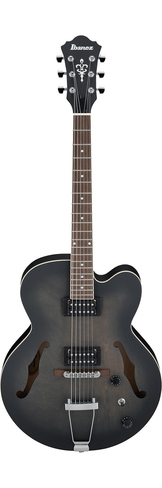 Guitarra Ibanez Semi Acústica Artcore Af55 Transparent Black Flat 