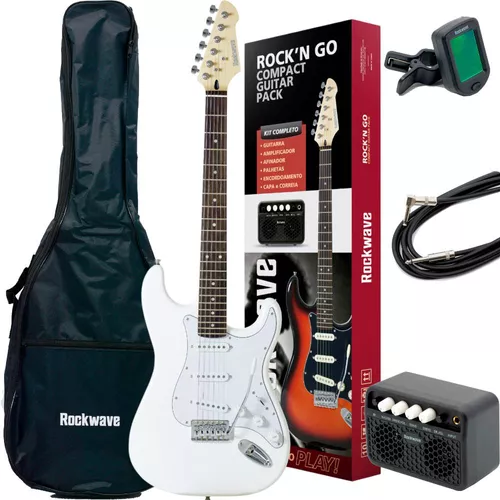 Kit Guitarra Rockwave Strinberg Strato Rgk50 wh White 