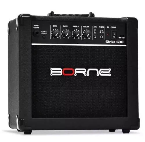 Combo Guitarra Borne Strike G30 Preto 