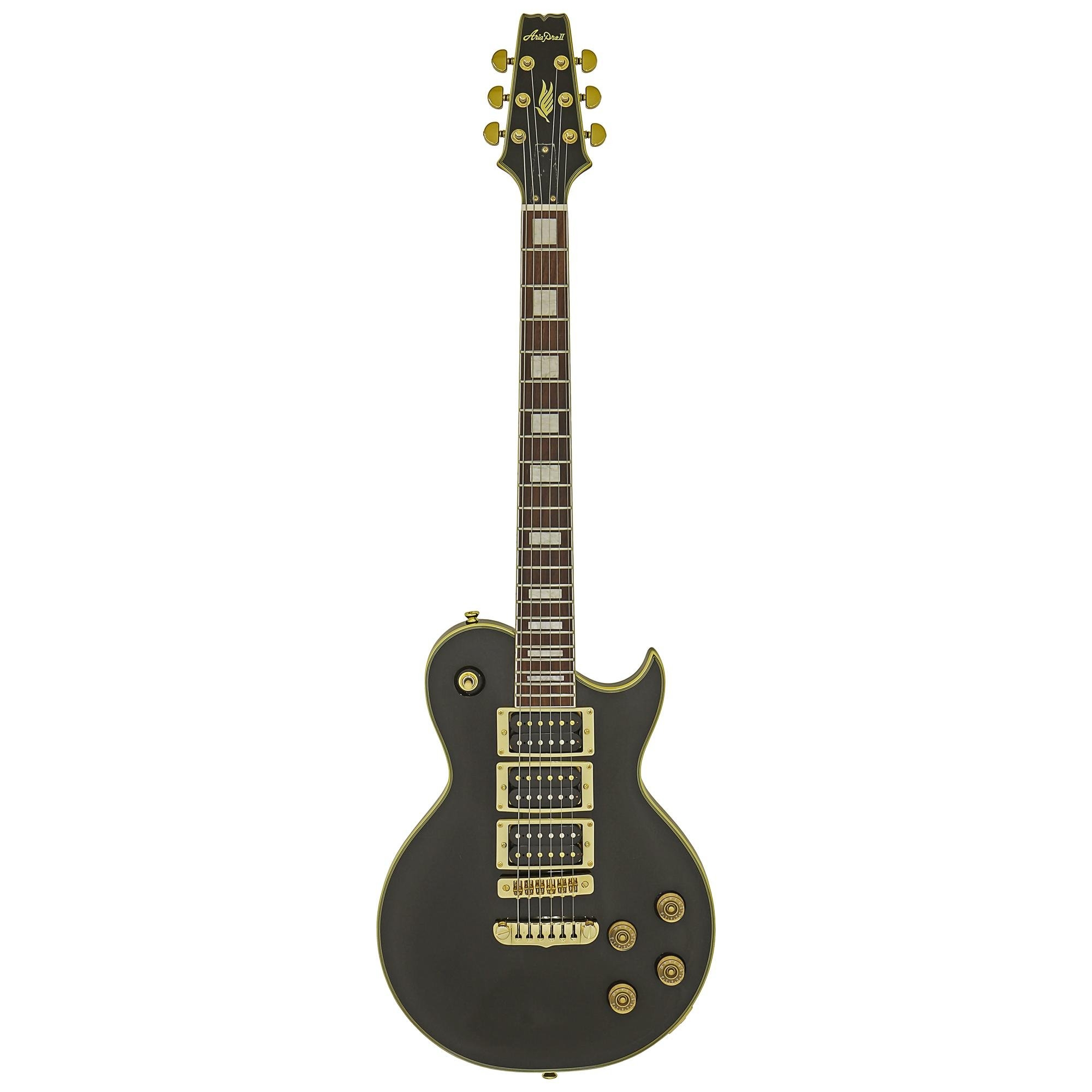 Guitarra Aria Pro ii Les Paul Pe-350pf Aged Black 