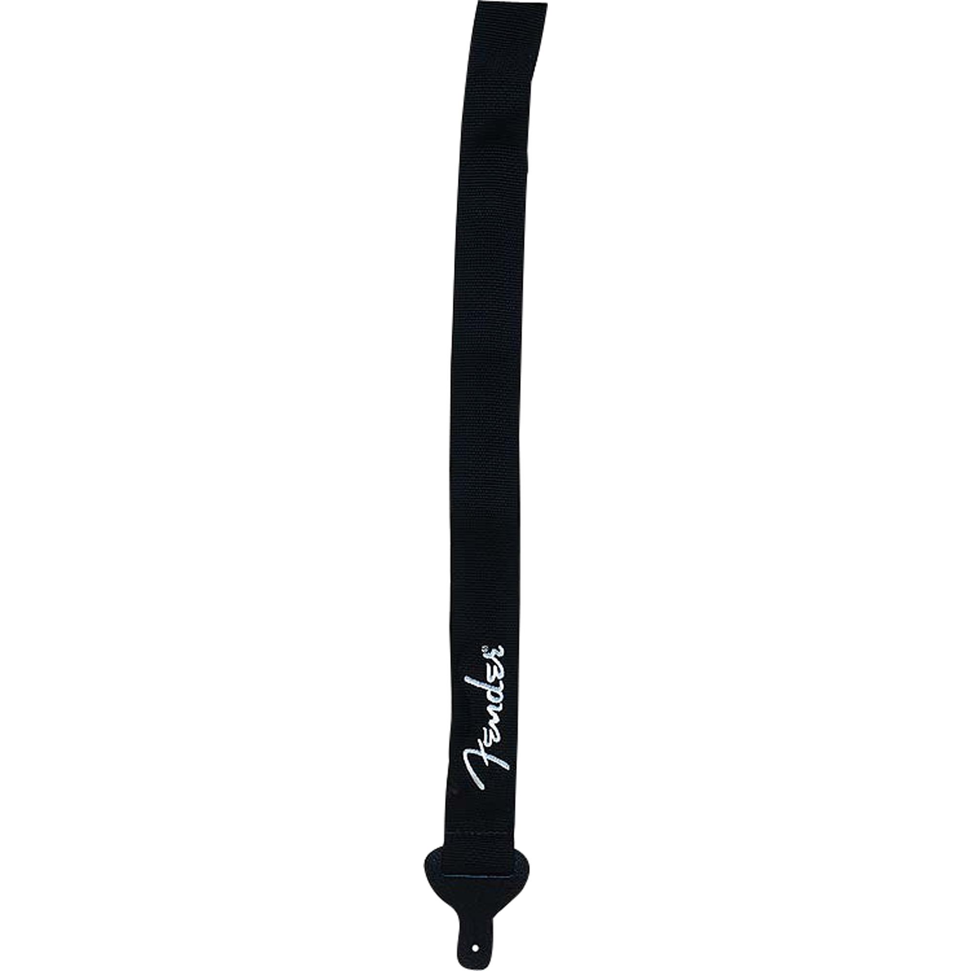 Correia Para Instrumentos Nylon Poly Strap Preta Logo Branca Fender 