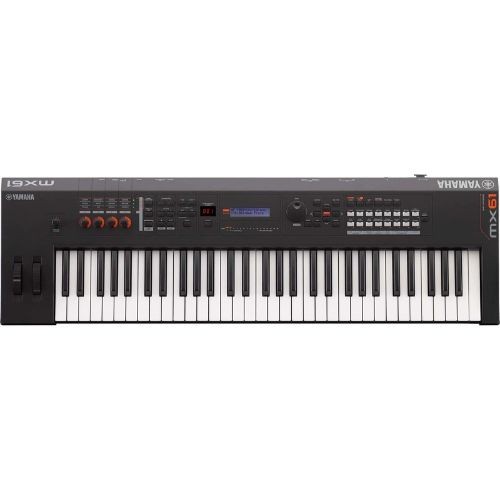 Teclado Sintetizador Yamaha Mx61 bk 61 Teclas Preto Com Sons Motif 