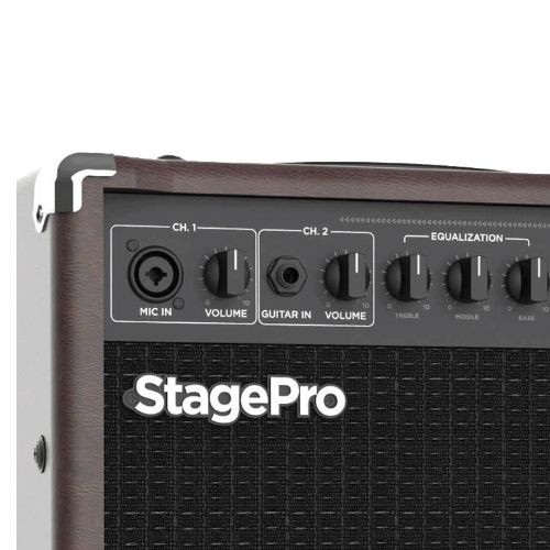 Amplificador Violão Michael Stagepro A60 60w Acoustic Com Reverb Chorus e Entrada Xlr 