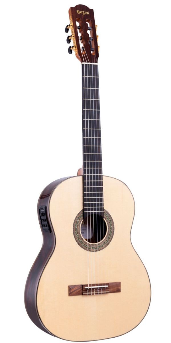 Violão Nylon Elétrico Rozini Rx213.fcb.n.j Natural Fishman Clásica Blend Jacarandá 