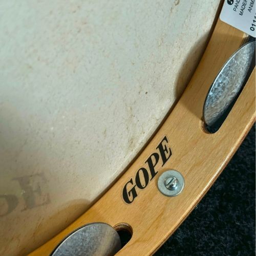 Pandeiro Gope 10” Madeira 6 Afinações Pele Animal 631pea Natural 