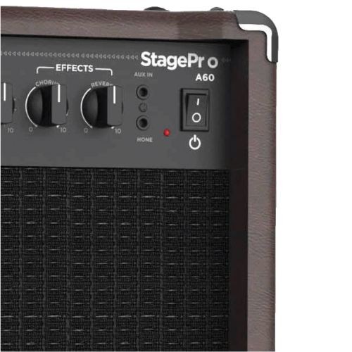 Amplificador Violão Michael Stagepro A60 60w Acoustic Com Reverb Chorus e Entrada Xlr 