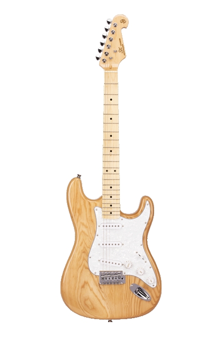 Guitarra Stratocaster sx Vintage Swamp Ash Natural Escala Maple 