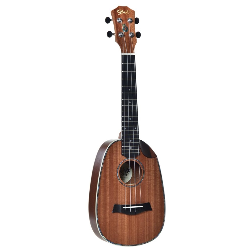 Ukulele Seizi Maui Crush Pineapple Concert Acústico Sapele Com Bag 