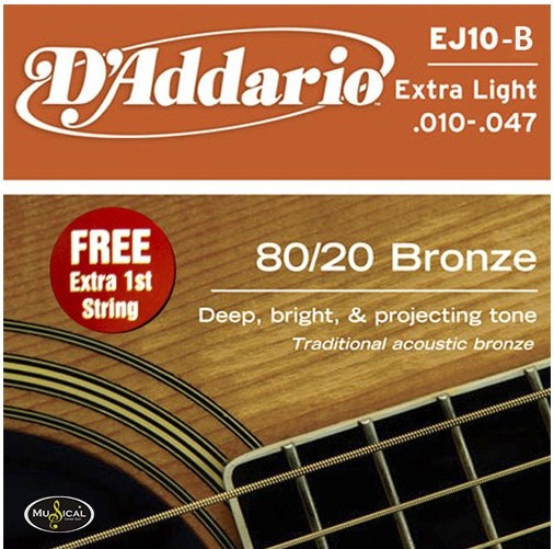 Encordoamento D'addario Violao 010 - Ej10b                   