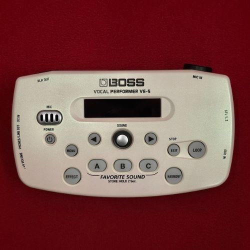 Pedal Voz Boss Ve-5 wh Vocal Performer Branco Com Looper e Efeitos Vocais 