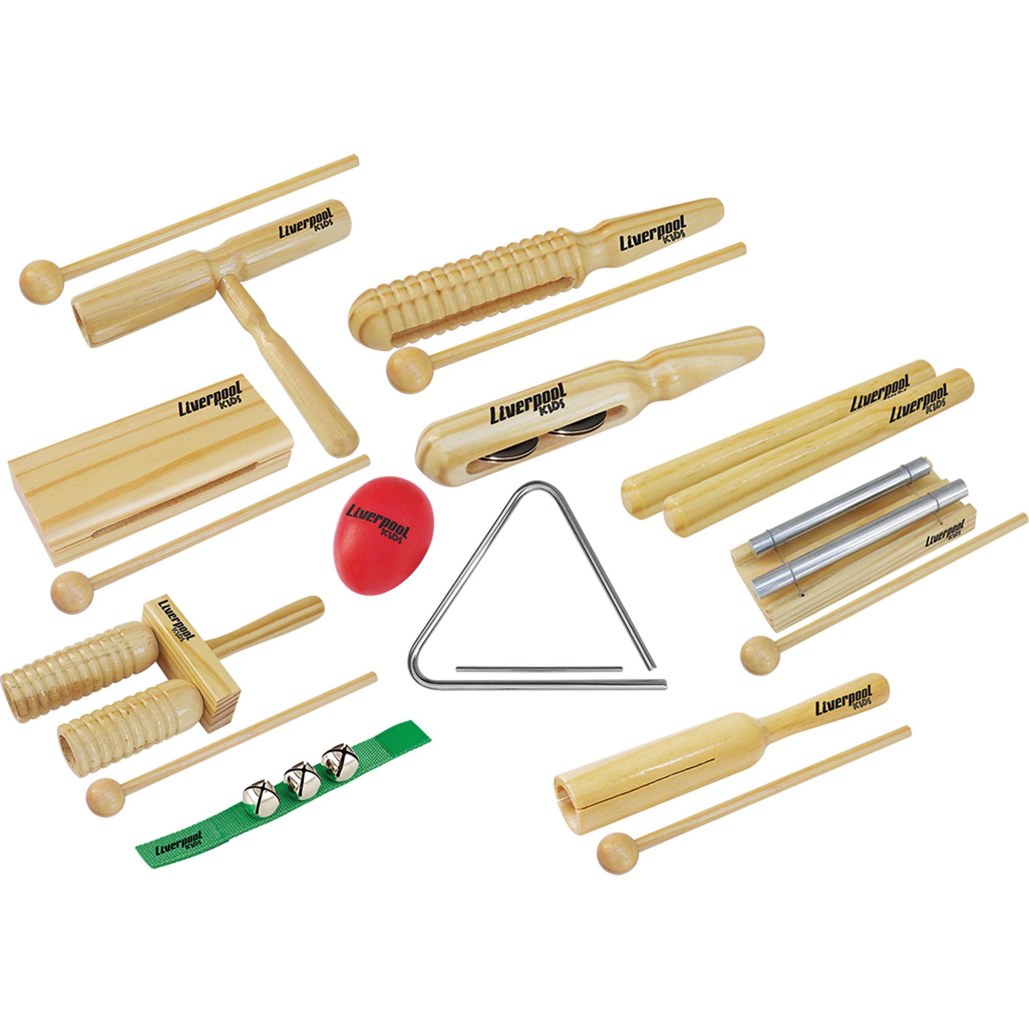 Kit de Percussão Infantil 11 Peças Inf03 Liverpool 