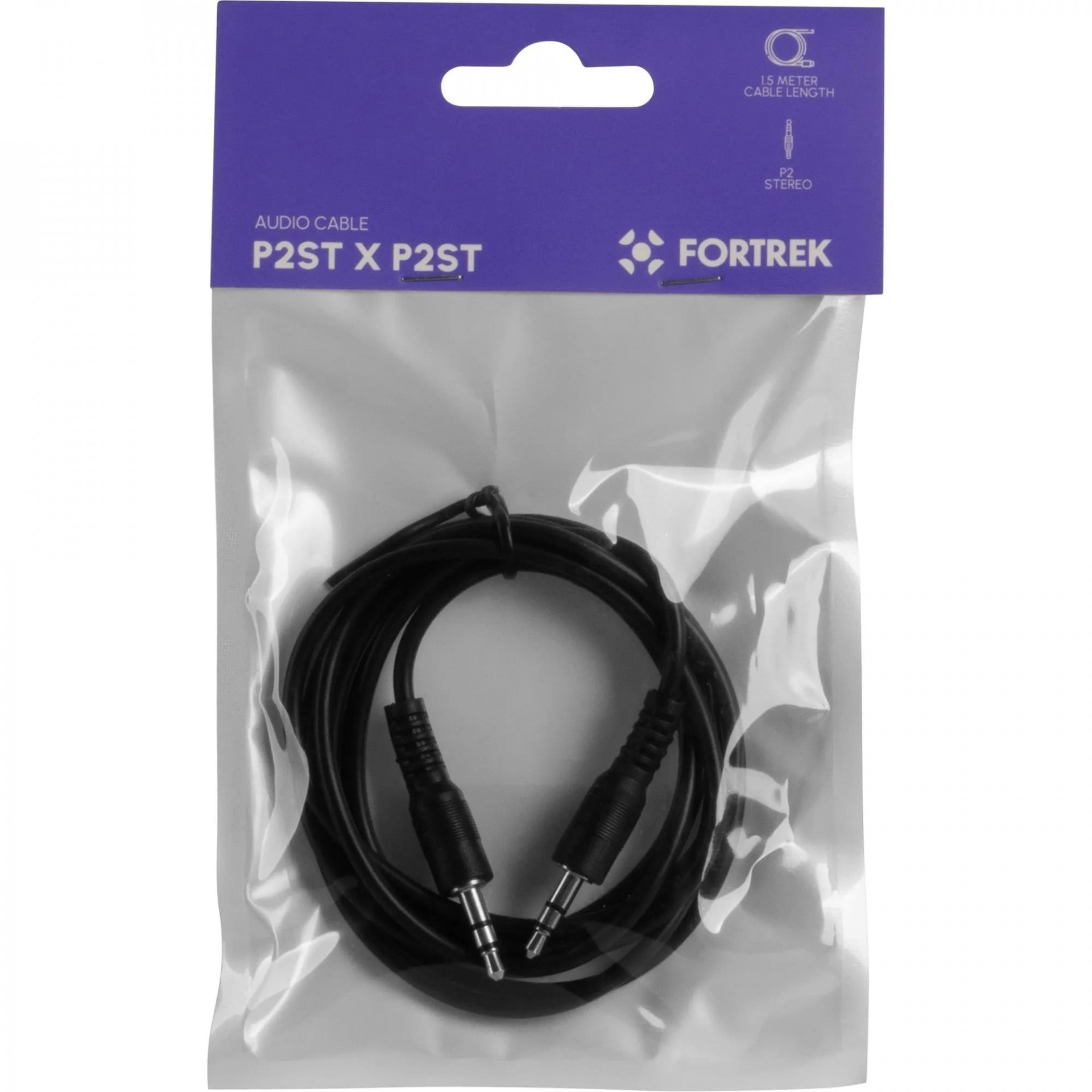 Cabo Audio P2/p2 Macho 1,5m Fortrek 