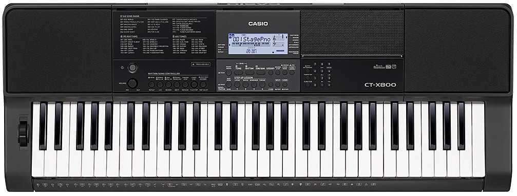 Teclado Casio Ct-x800 Eletronico 61 Teclas Sensitivas Preto 