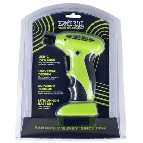 Encordoador Motorizado Ernie Ball Power Peg Pro P09626 Usb-c Recarregável 