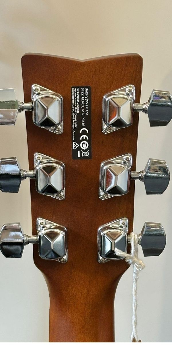 Violão Eletroacústico Yamaha Fsx400 Smb Smoky Black Aço Concert Com Afinador 