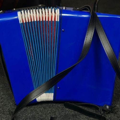 Acordeon Infantil Concert Ca8 bl Azul Sanfona Compacta Para Iniciantes 
