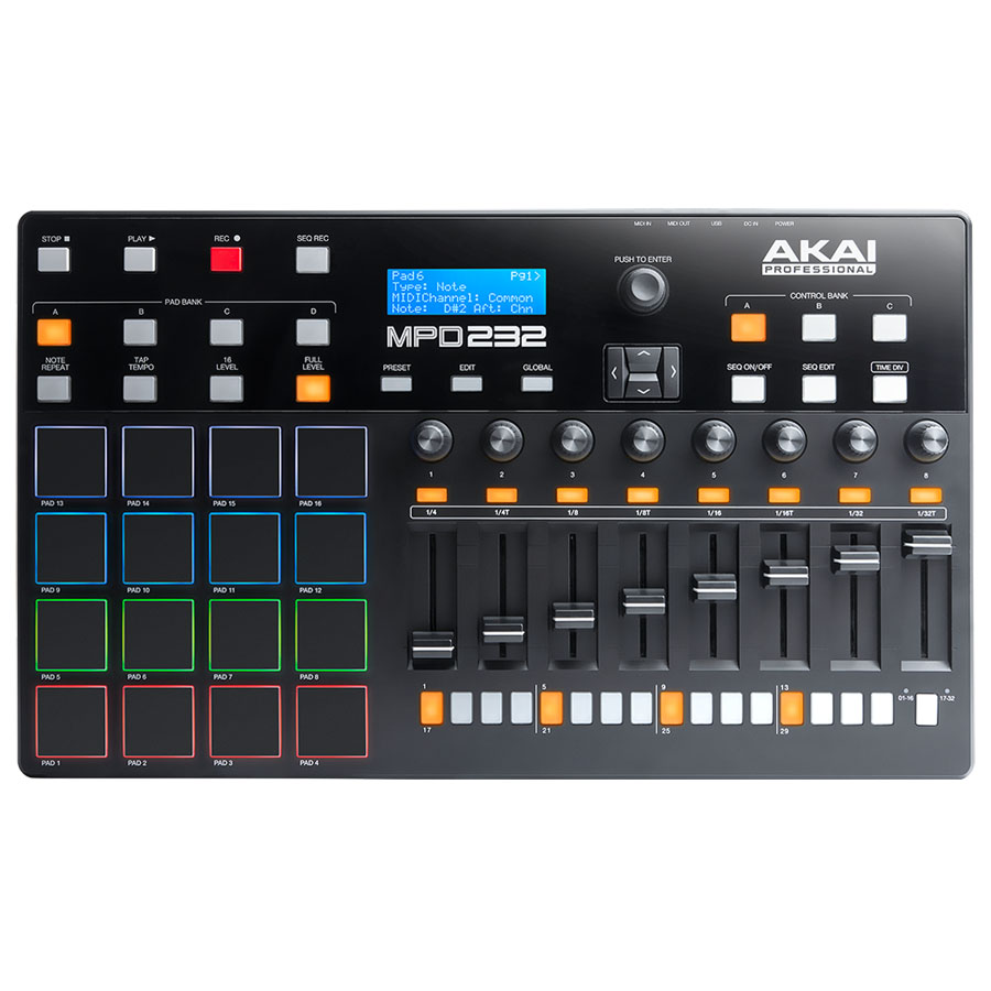 Controlador Akai Mpd 232 Midi/usb 