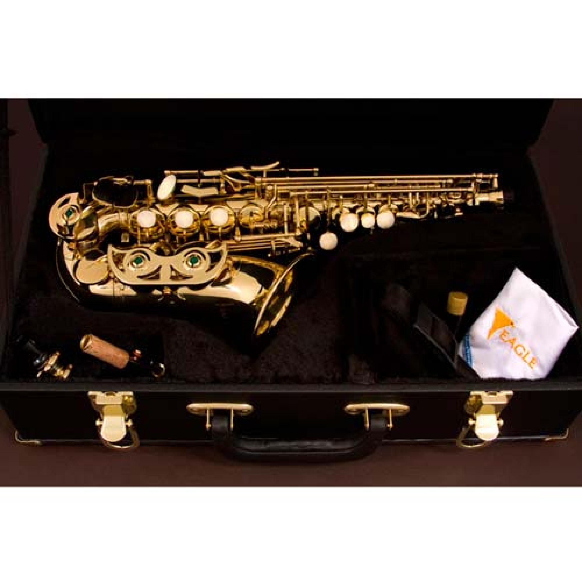 Saxofone Soprano Curvo bb Sp508 Laqueado Eagle 