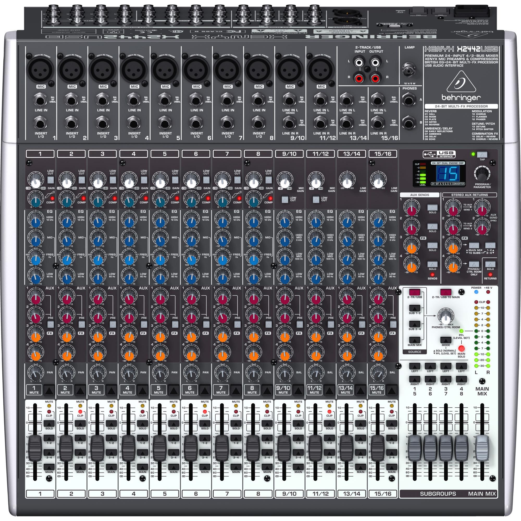 Mixer Xenyx X2442usb 24 Canais Behringer 