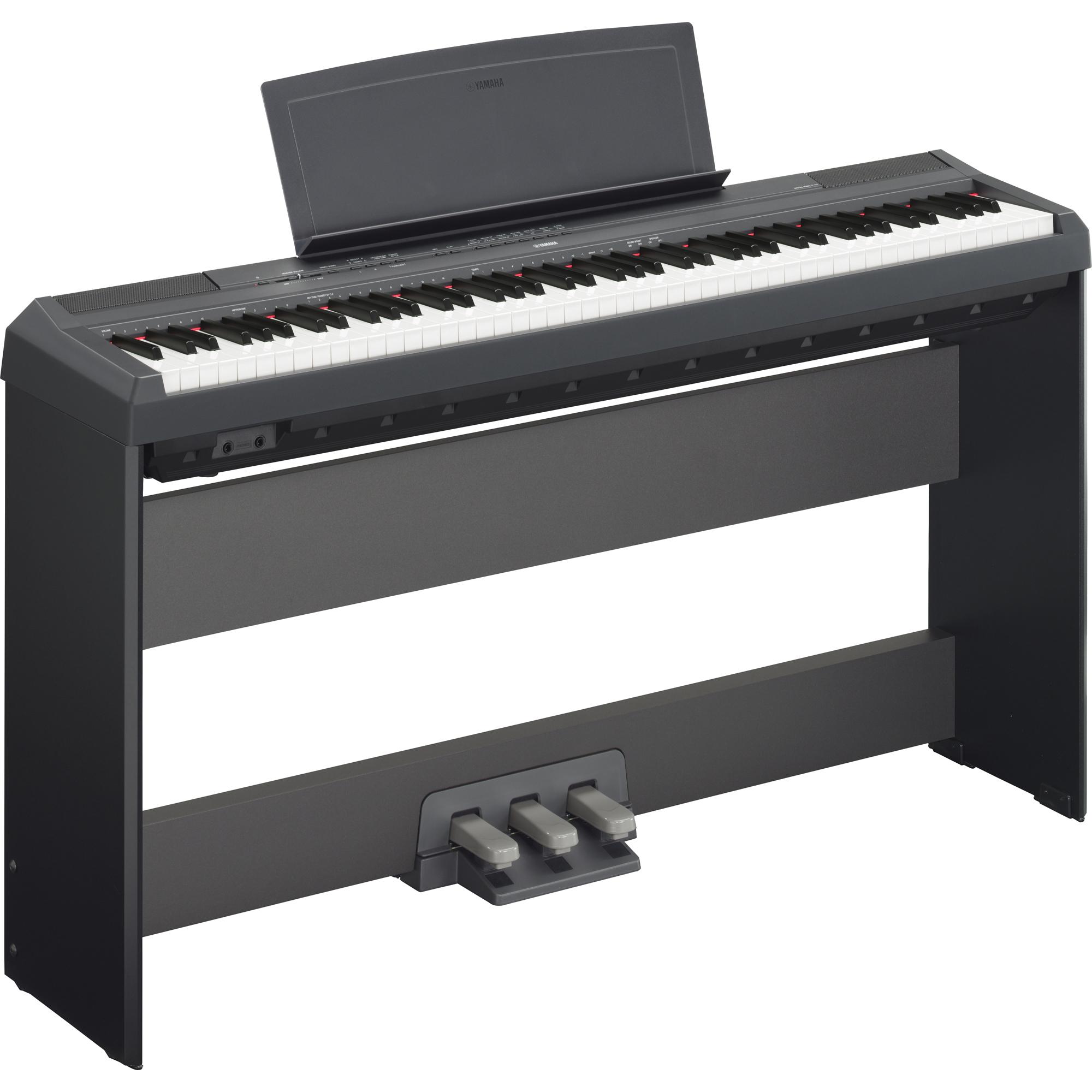 Piano Digital P115b Com Fonte Preto Yamaha 