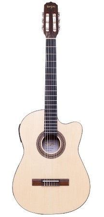 Violão Rozini Rx515 Nylon Eletroacústico Natural Brilho Tampo Sólido 