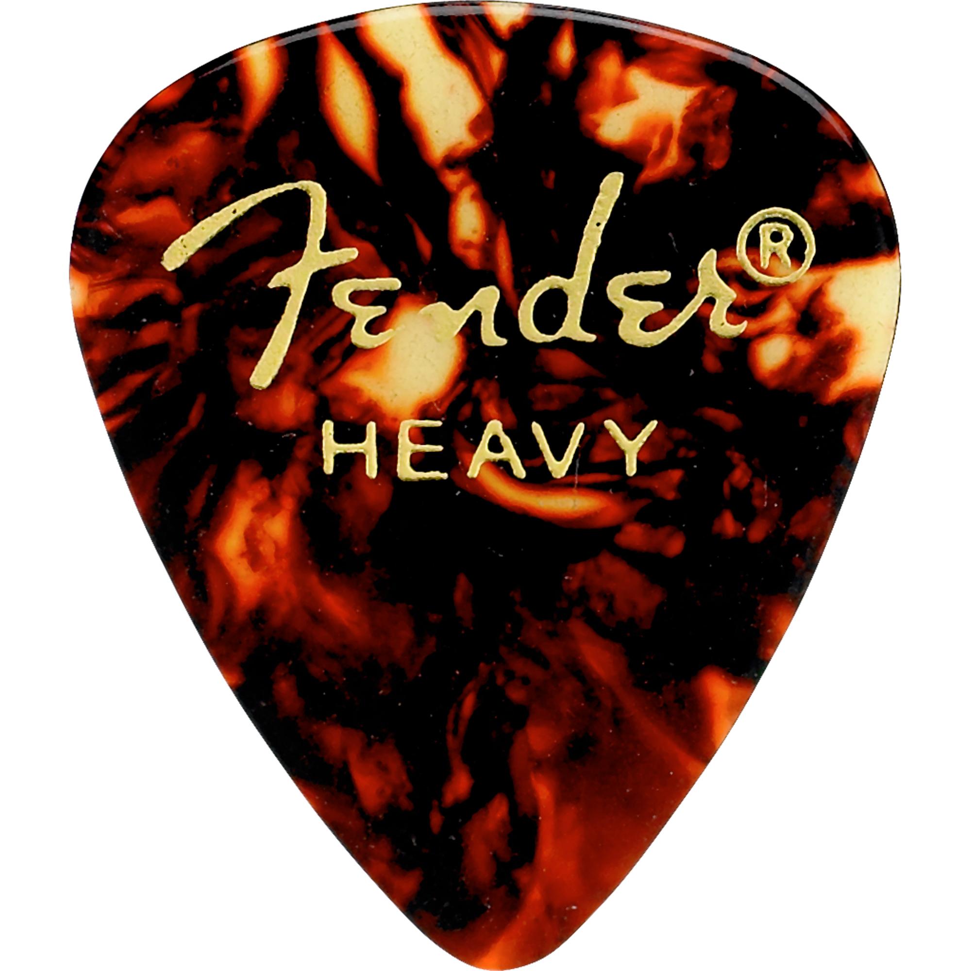 Palheta Guitarra Fender Celuloide Shell x Heavy              